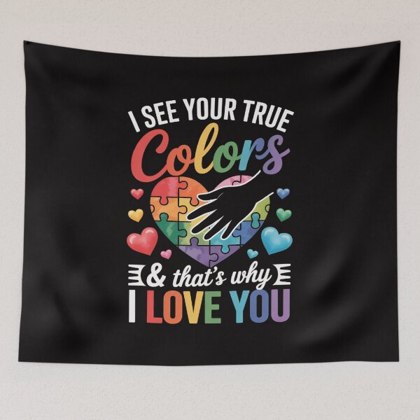Item preview, I See Your True Colors, Puzzle World Autism Awareness Month designed and sold by czechascheledu.
