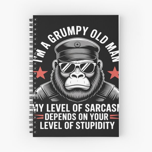 Item preview, Grumpy Old Man - My Level of Sarcasm Funny Monkey designed and sold by trinfhri.