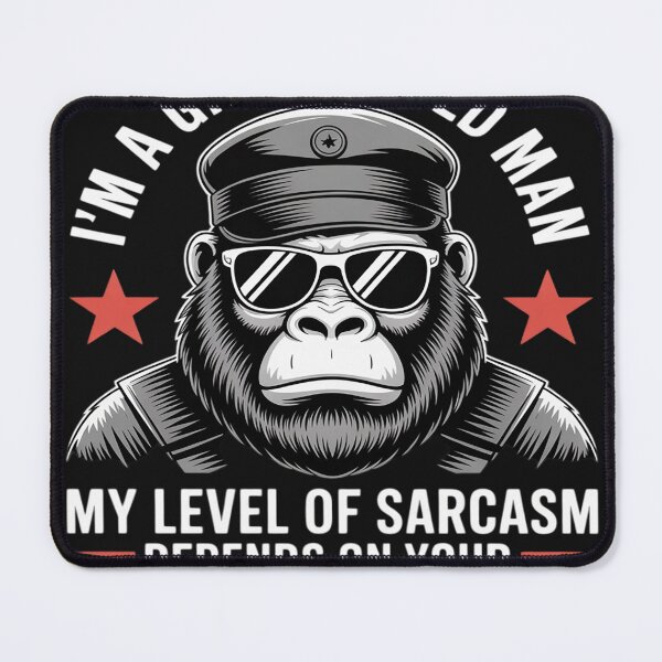 Item preview, Grumpy Old Man - My Level of Sarcasm Funny Monkey designed and sold by trinfhri.