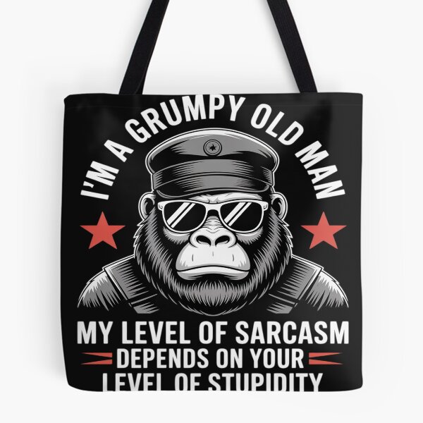 Item preview, Grumpy Old Man - My Level of Sarcasm Funny Monkey designed and sold by trinfhri.