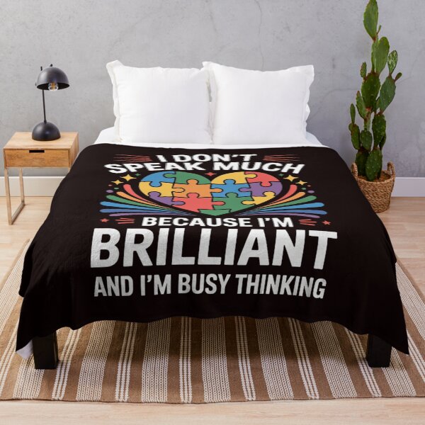 Item preview, I Dont Speak Much Brilliant Autism Autistic Boys Girls Gifts designed and sold by MichaelStalkas.