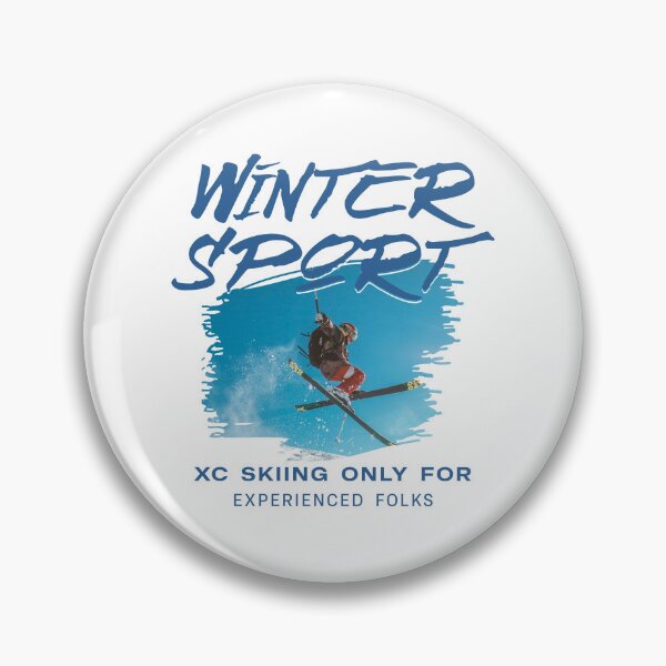 Item preview, XC Skiing Only For Experienced Folks – Funny cross-country skiing saying with freestyle skiers designed and sold by RMD-Design.