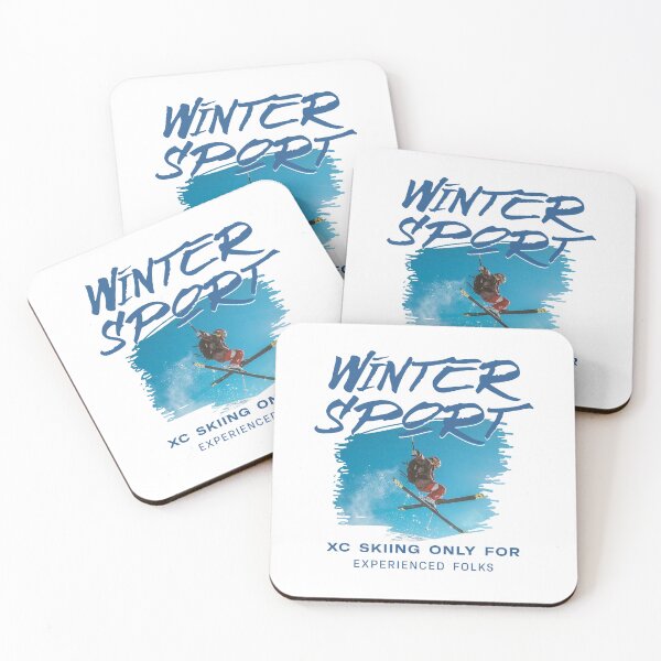 Item preview, XC Skiing Only For Experienced Folks – Funny cross-country skiing saying with freestyle skiers designed and sold by RMD-Design.