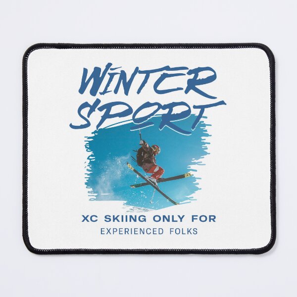 Item preview, XC Skiing Only For Experienced Folks – Funny cross-country skiing saying with freestyle skiers designed and sold by RMD-Design.