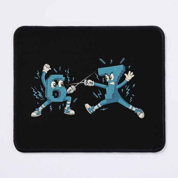 Item preview, Funny 6 vs 7 Six Seven Fencing Cartoon T-Shirt designed and sold by LashondaGreen89.