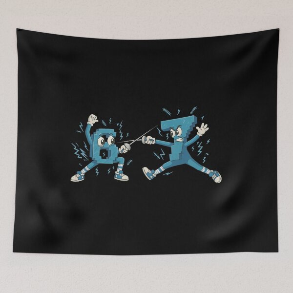 Item preview, Funny 6 vs 7 Six Seven Fencing Cartoon T-Shirt designed and sold by LashondaGreen89.