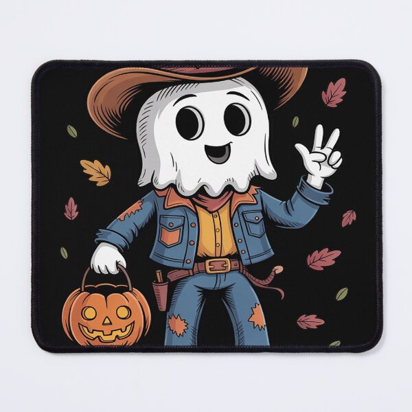 Item preview, Halloween Cowboy Blue Denim Ghost Png, Western Halloween Cowgirl designed and sold by trinfhri.