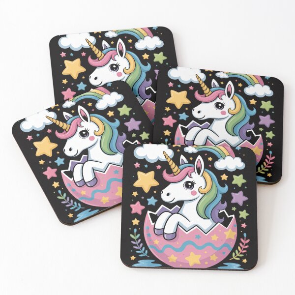 Item preview, Happy Easter Unicorn Bunny Girls Kids Easter Eggs designed and sold by Vexat062Art.