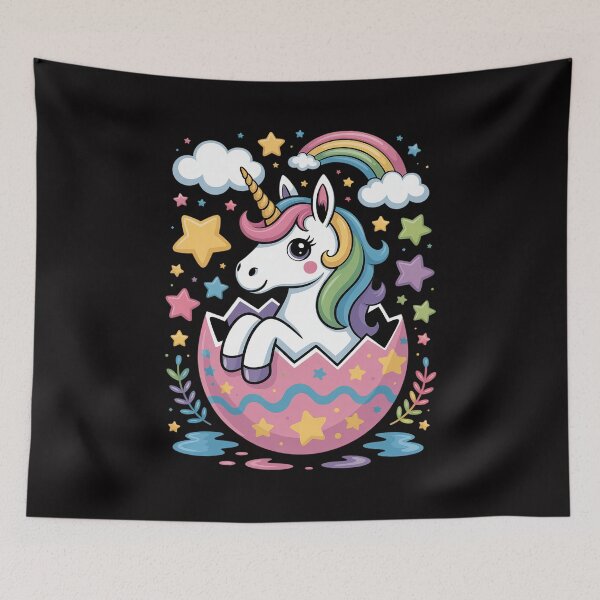 Item preview, Happy Easter Unicorn Bunny Girls Kids Easter Eggs designed and sold by Vexat062Art.