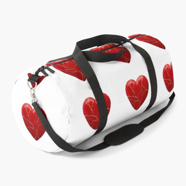 Item preview, kintsugi heart red precious stone designed and sold by KitCatCards.