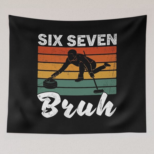 Item preview, Funny Curling Six Seven 67 Team Quote Retro Shirt designed and sold by LashondaGreen89.