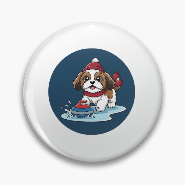 Item preview, Cute Shih Tzu Curling Puppy | Happy Winter Puppy designed and sold by The Real Life Symphony.
