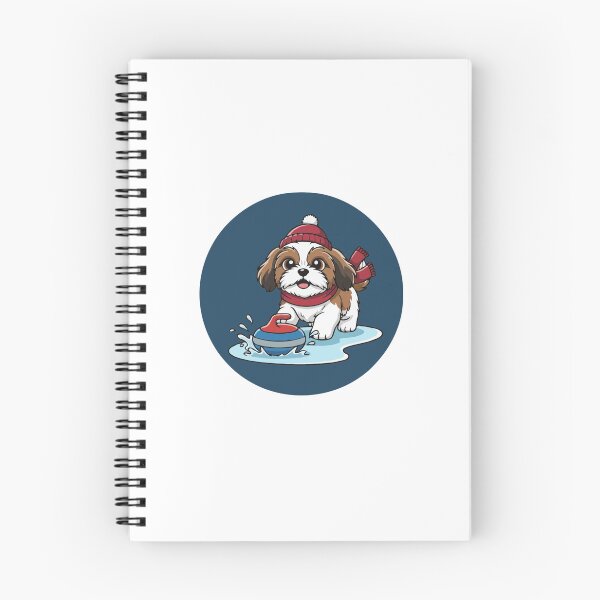 Item preview, Cute Shih Tzu Curling Puppy | Happy Winter Puppy designed and sold by The Real Life Symphony.