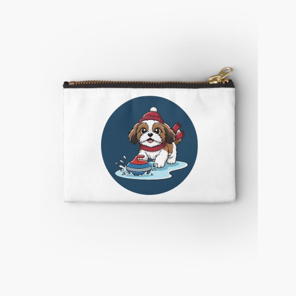 Item preview, Cute Shih Tzu Curling Puppy | Happy Winter Puppy designed and sold by The Real Life Symphony.