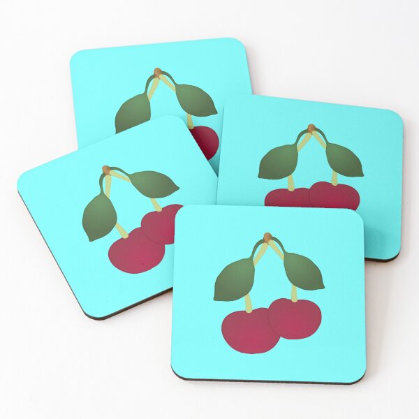 Item preview, Bright Red Cherries with Green Leaves Illustration – Cute Fruit Vector Art designed and sold by Fashion Empire.