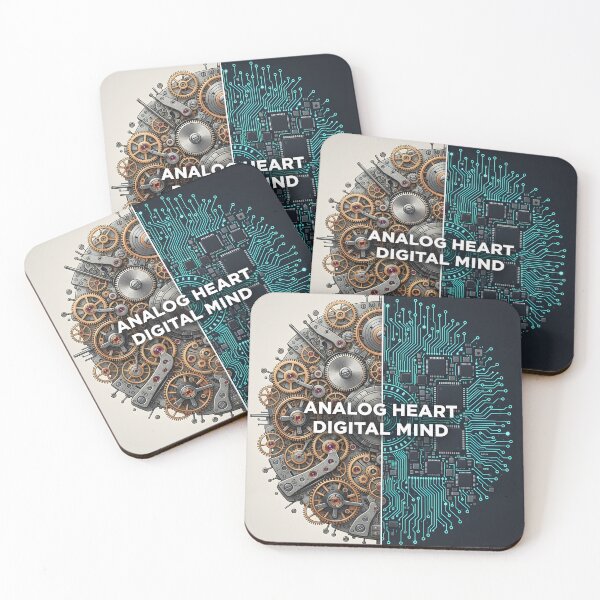 Item preview, Analog Heart Digital Mind Concept with Gears and Circuit Board designed and sold by homydesign.