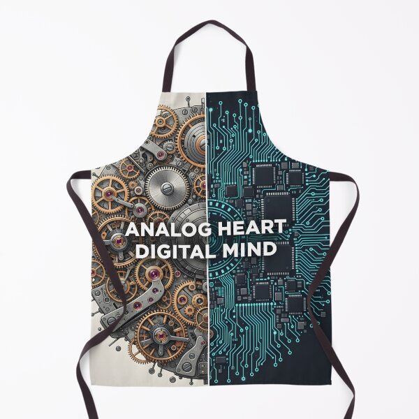 Item preview, Analog Heart Digital Mind Concept with Gears and Circuit Board designed and sold by homydesign.