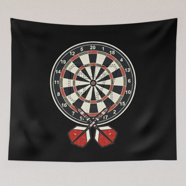 Item preview, Vintage Dartboard with Crossed Darts 67 Six Seven Design designed and sold by LashondaGreen89.