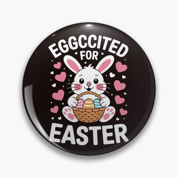Item preview, Eggcited for Easter Cute Christian Holiday Pun Easter Bunny designed and sold by MichaelStalkas.