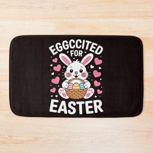 Item preview, Eggcited for Easter Cute Christian Holiday Pun Easter Bunny designed and sold by MichaelStalkas.