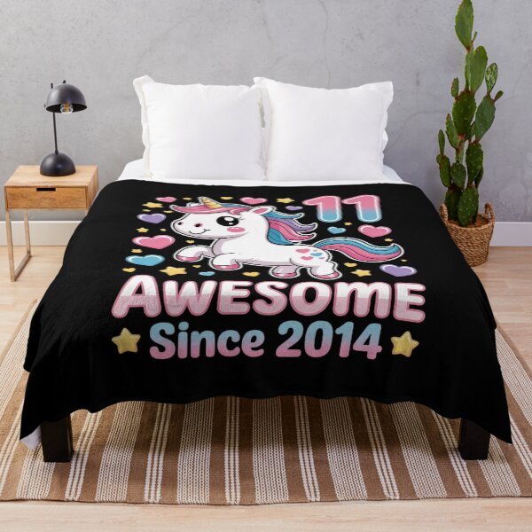 Item preview, Awesome Since 2014 Unicorn 11 Year Old 11th Birthday Girl designed and sold by countntenov.