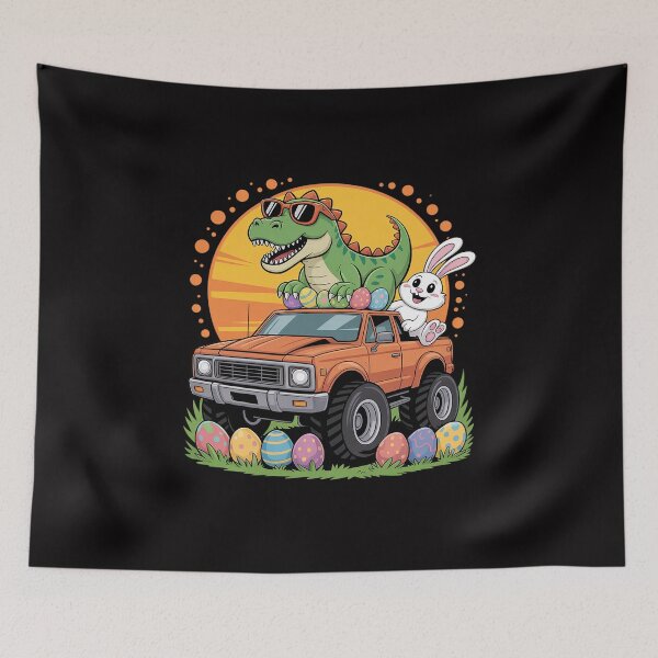 Item preview, Easter T-Rex Bunny Dinosaur Monster Truck Dino Easter designed and sold by Vexat062Art.