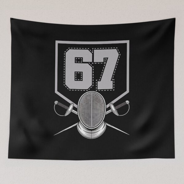 Item preview, Fencing Helmet 67 Six Seven Shield Design designed and sold by LashondaGreen89.