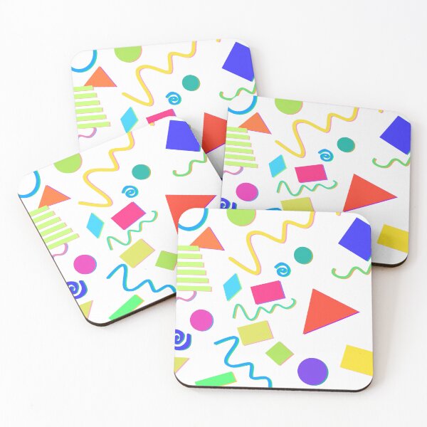 Item preview, Classic 90's Random Shapes Colorful Neon Pattern designed and sold by blueversion.