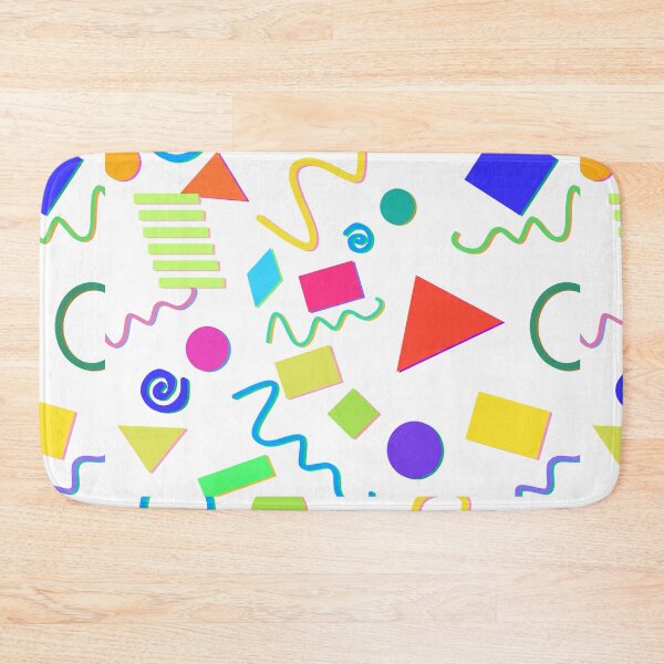Item preview, Classic 90's Random Shapes Colorful Neon Pattern designed and sold by blueversion.