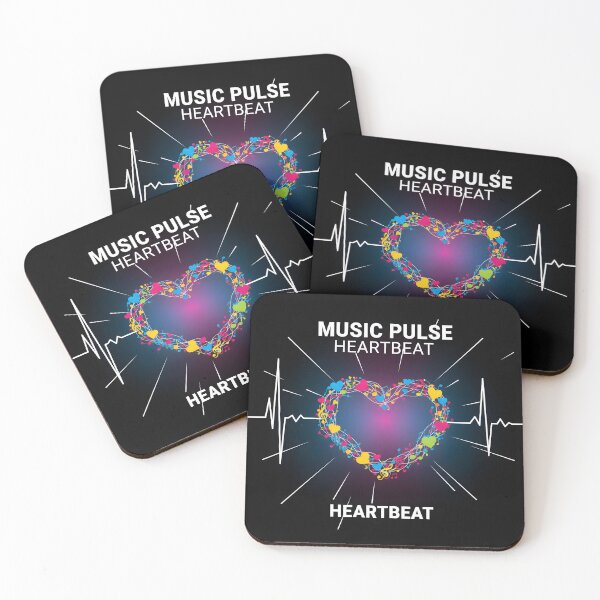 Item preview, Colorful Heart Formed by Musical Notes with Heartbeat Pulse designed and sold by homydesign.