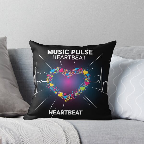Item preview, Colorful Heart Formed by Musical Notes with Heartbeat Pulse designed and sold by homydesign.