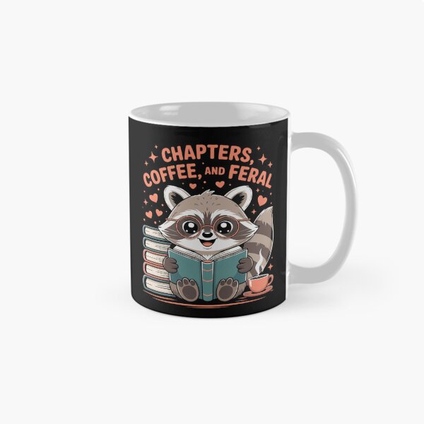 Item preview, Back To School Chapters Coffee Feral Raccoon Librarian designed and sold by countntenov.