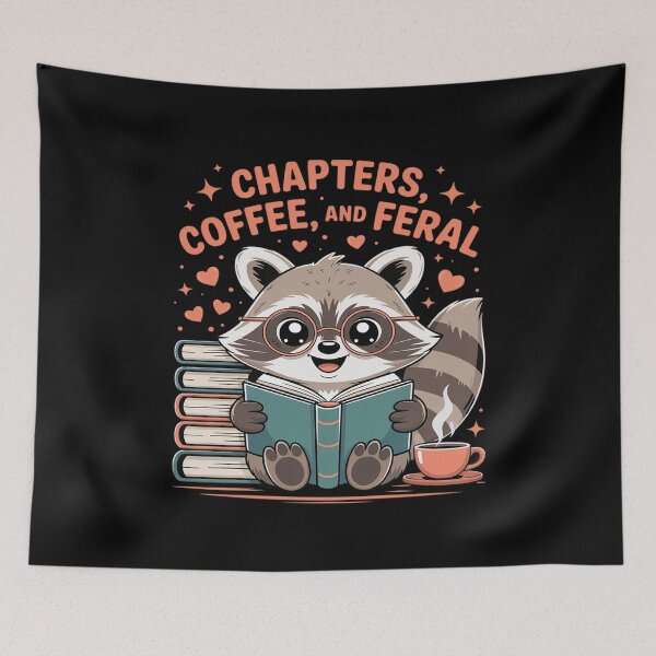 Item preview, Back To School Chapters Coffee Feral Raccoon Librarian designed and sold by countntenov.