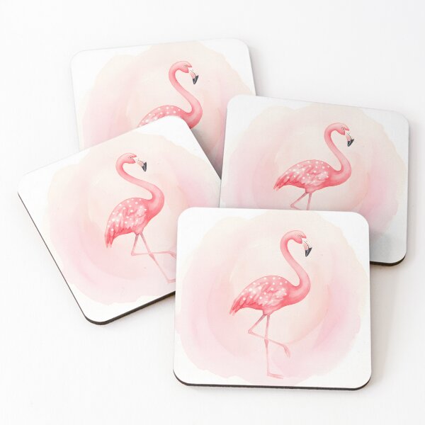 Item preview, Pink Watercolor Flamingo with Polka Dot Wings designed and sold by homydesign.