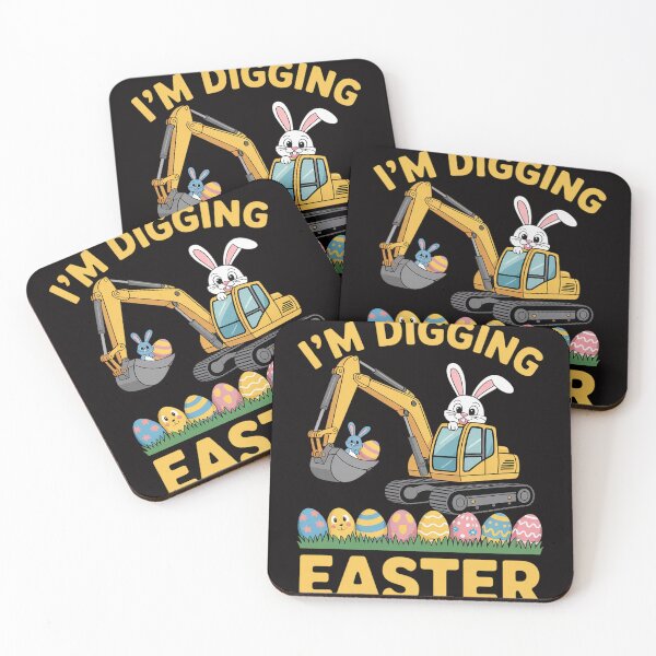 Item preview, Easter Bunny Eggs Digging Tractor Excavator Kids Boy designed and sold by HudsonErik.
