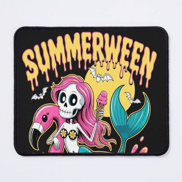 Item preview, Halloween Tropical Summerween Mermaid Skeleton designed and sold by lamsaoniutoi.