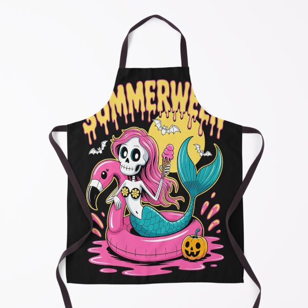 Item preview, Halloween Tropical Summerween Mermaid Skeleton designed and sold by lamsaoniutoi.