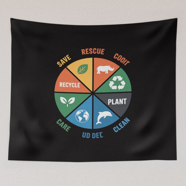 Item preview, Earth Day Save Bees Rescue Animals Recycle Plastic designed and sold by HudsonErik.