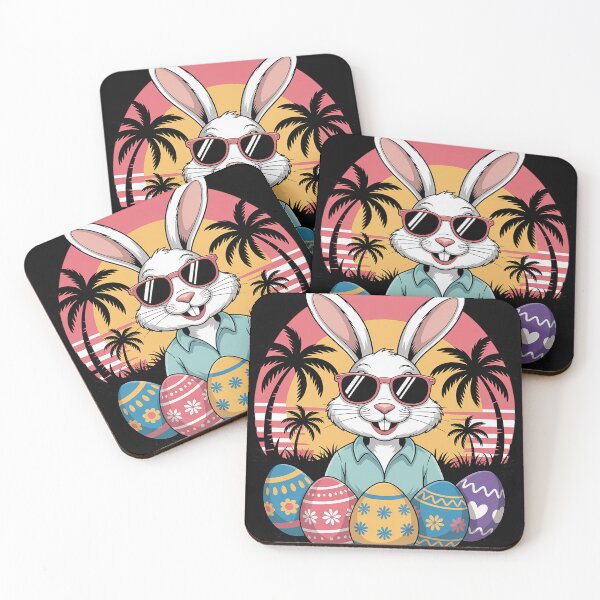 Item preview, Cute Easter Bunny Miami Look Colourful Eggs designed and sold by LindseyKris.