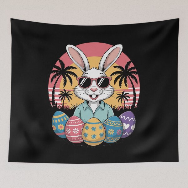 Item preview, Cute Easter Bunny Miami Look Colourful Eggs designed and sold by LindseyKris.