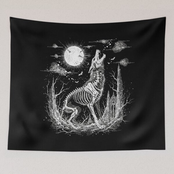 Item preview, Howling Skeleton Wolf designed and sold by Apocalyptik Designs .