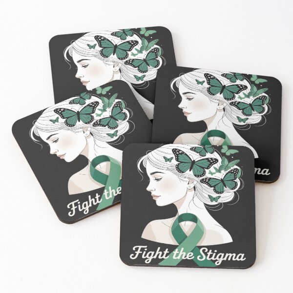 Item preview, Health Awareness Fight Stigma Green Ribbon Butterfly designed and sold by lamsaoniutoi.