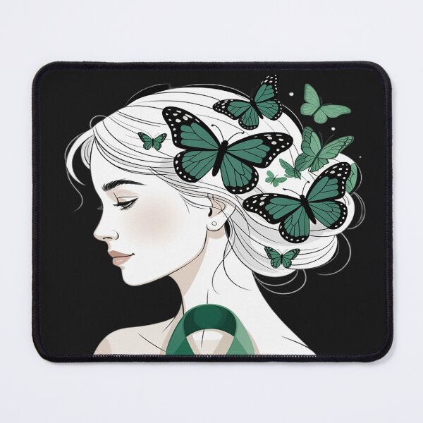 Item preview, Health Awareness Fight Stigma Green Ribbon Butterfly designed and sold by lamsaoniutoi.