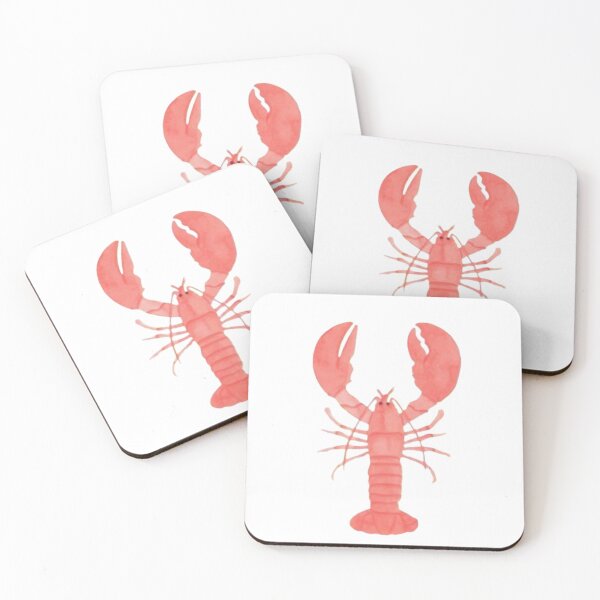 Item preview, Red Lobster Illustration Sticker – Coastal Seafood Art, Minimal Nautical Design designed and sold by Justagirl444.