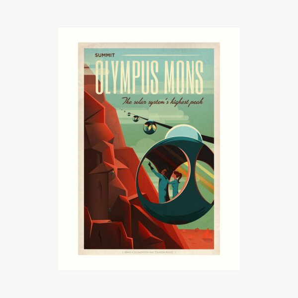 Summit Olympus Mons Art Print