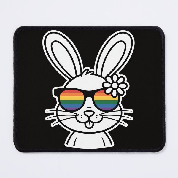 Item preview, Bunny Gay Pride LGBTQ Bunny Rainbow Sunglasses Happy Easter designed and sold by HudsonErik.