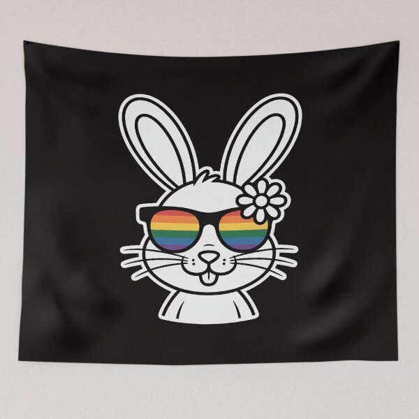 Item preview, Bunny Gay Pride LGBTQ Bunny Rainbow Sunglasses Happy Easter designed and sold by HudsonErik.