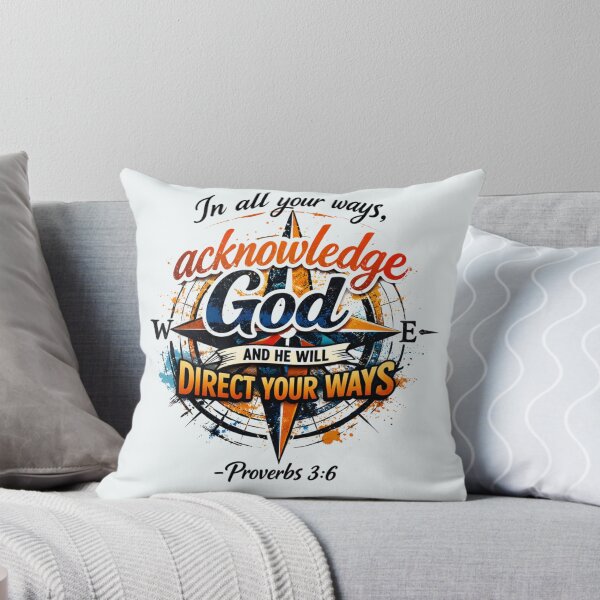 Item preview, In all your ways, acknowledge God, AND HE WILL DIRECT YOUR WAYS. - Proverbs 3:6 designed and sold by Faithloveshop.