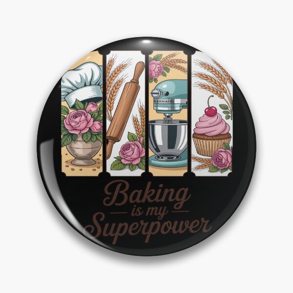 Artikelvorschau, Backen Bäcker Pinselstrich Kokette Backen ist meine Superkraft entworfen und verkauft von Slwankol.