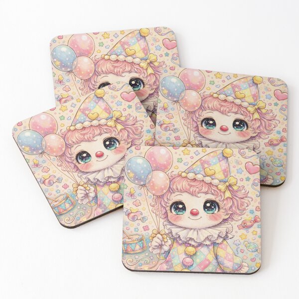 Item preview, Whimsical Clown - Folk Art Illustration designed and sold by Myra365Art.